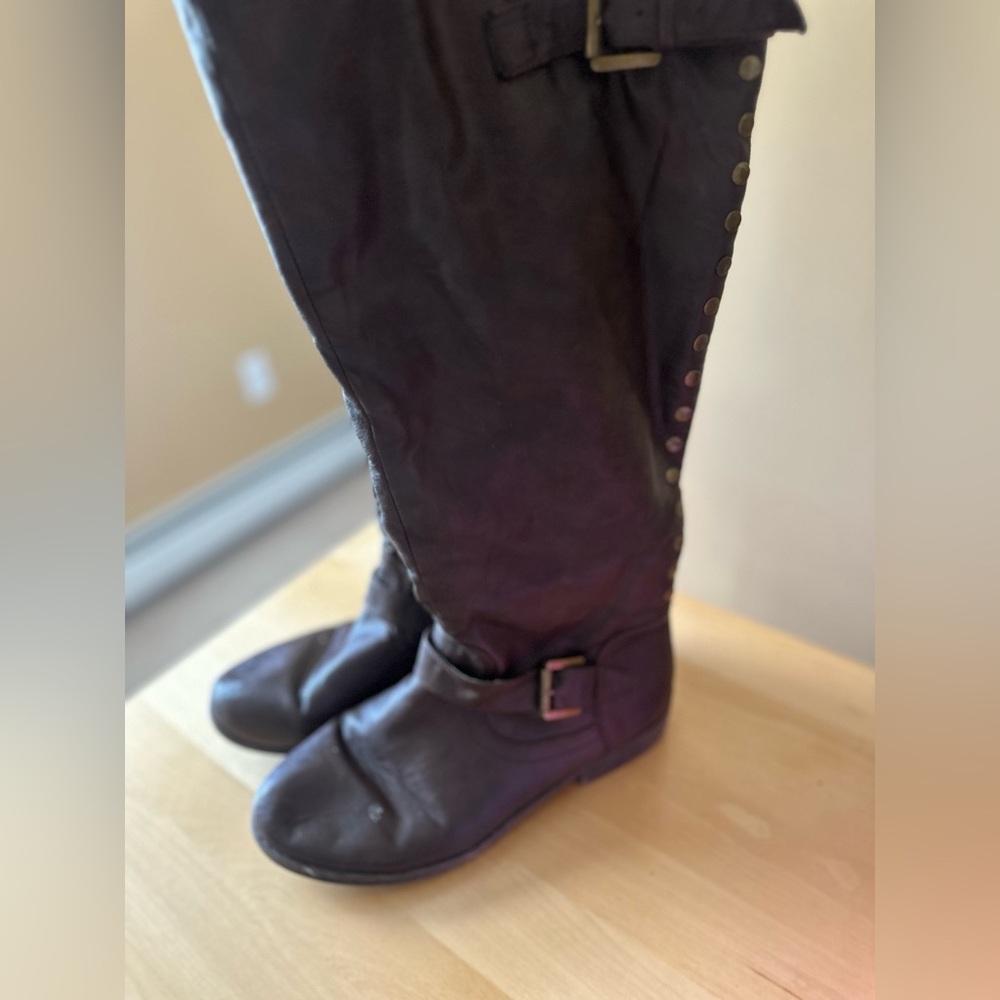 Brown tall boots